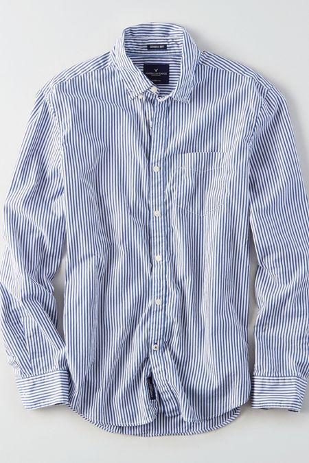 American Eagle Outfitters Ae Stripe Poplin Shirt