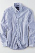 American Eagle Outfitters Ae Stripe Poplin Shirt