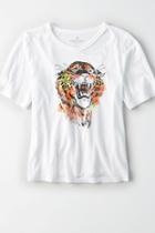 American Eagle Outfitters Ae Slashed Graphic T-shirt