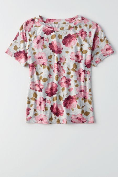 American Eagle Outfitters Ae Soft & Sexy Tomgirl Raglan T-shirt
