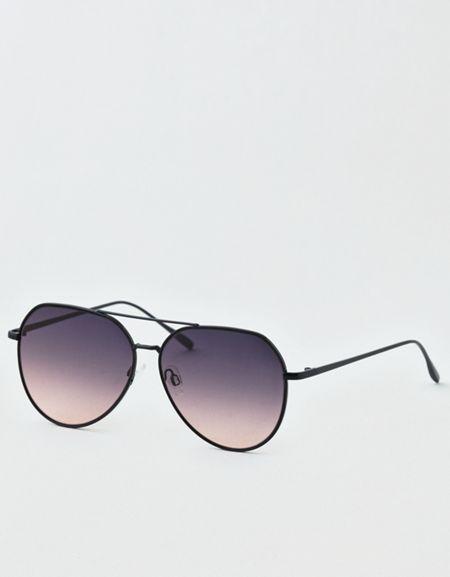 American Eagle Outfitters Ae Large Flat Aviator Sunglasses