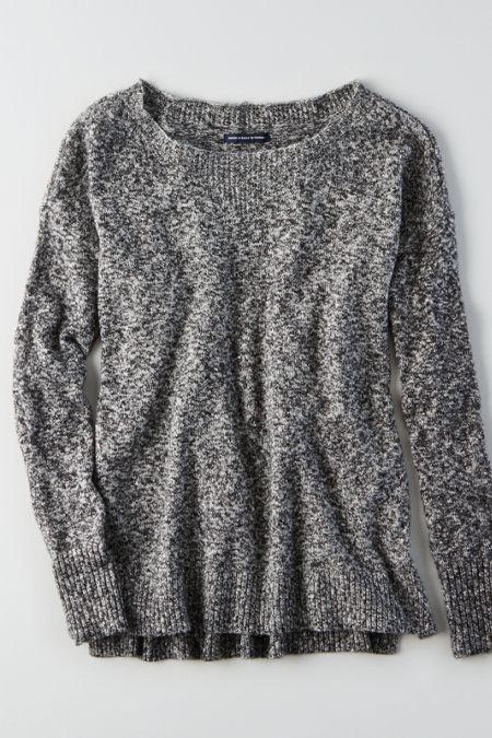 American Eagle Outfitters Ae Hi-low Crew Sweater