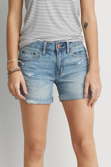 American Eagle Outfitters Ae Denim Rolled Boy Midi Short