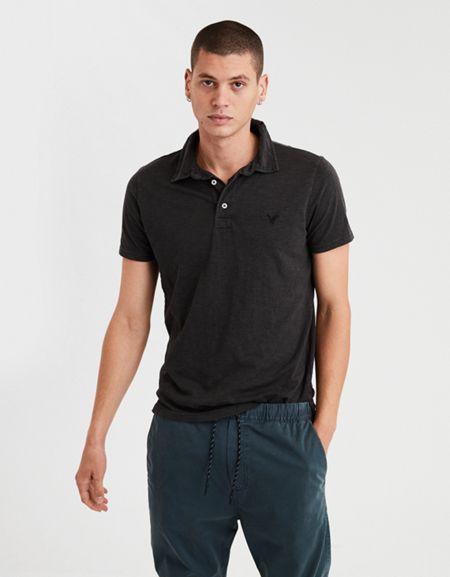 American Eagle Outfitters Ae Slub Jersey Logo Polo