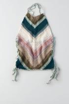 American Eagle Outfitters Ae Crochet Lace-up Halter Top