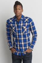 American Eagle Outfitters Ae Plaid Western Shirt
