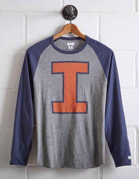 Tailgate Men's Illinois Fighting Illini Baseball Shirt