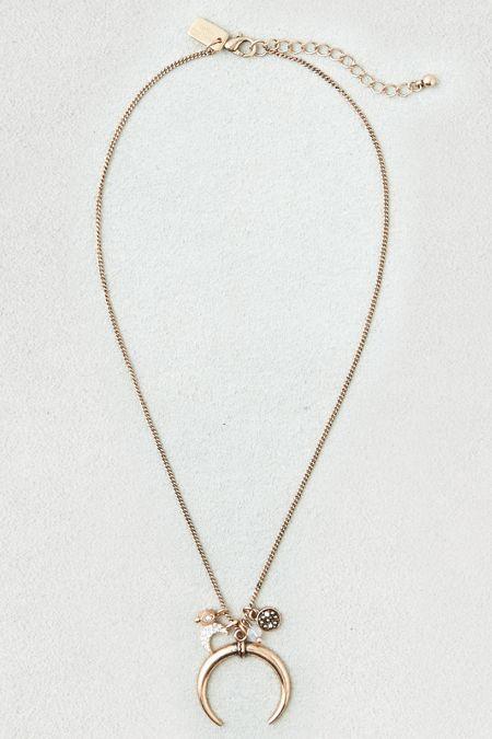 American Eagle Outfitters Ae Crescent Moon Charm Necklace