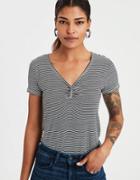 American Eagle Outfitters Ae Soft & Sexy Fitted Henley T-shirt