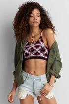 American Eagle Outfitters Ae Crochet Super Crop Tank