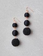 American Eagle Outfitters Ae Black 3-tier Ball Earring