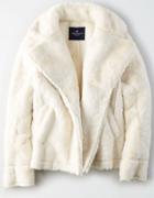 American Eagle Outfitters Ae Ahh-mazingly Soft Faux-sherpa Moto Jacket