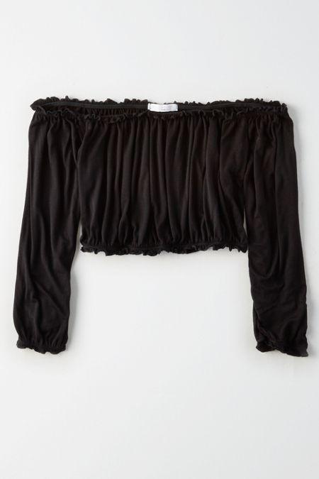 American Eagle Outfitters Don't Ask Why Ruffle Hem Top