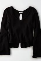 American Eagle Outfitters Don?t Ask Why Bell Sleeve Sweater