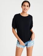 American Eagle Outfitters Ae Double Ruffle Sleeve T-shirt