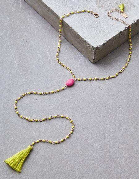 American Eagle Outfitters Ae Colored Seed Bead Y Necklace