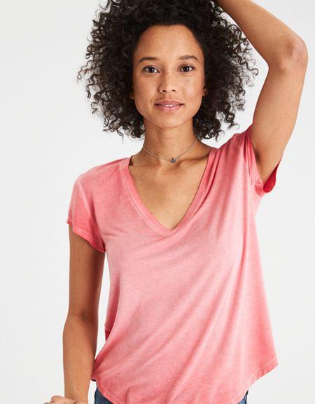 American Eagle Outfitters Ae Soft & Sexy V-neck