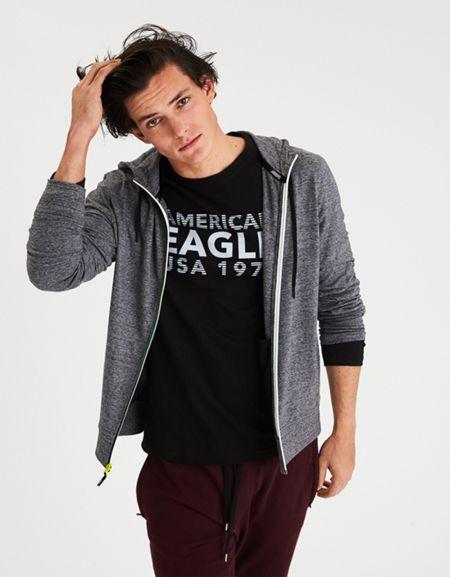 American Eagle Outfitters Ae Active Ombre Full-zip Hoodie