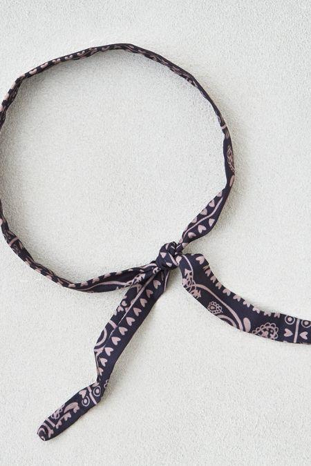 American Eagle Outfitters Ae Black Printed Neck Tie