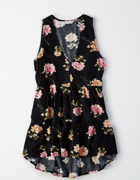 American Eagle Outfitters Ae V-neck Floral Shell Top