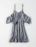 American Eagle Outfitters Ae Corseted Puff Sleeve Dress