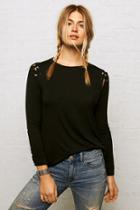 American Eagle Outfitters Don't Ask Why Lace-up Shoulder Shirt