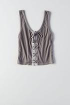 American Eagle Outfitters Ae Lace-up Front Tank