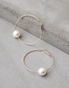 American Eagle Outfitters Ae Gold Hoop Pearl Earring