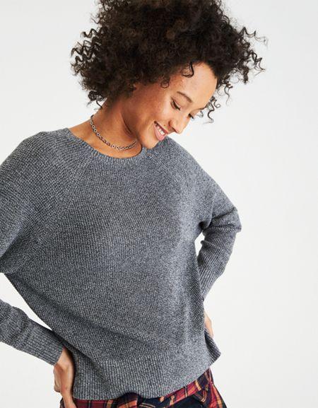 American Eagle Outfitters Ae Cropped Off-the-shoulder Peasant Top