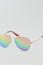 American Eagle Outfitters Ae Rainbow Aviator Sunglasses