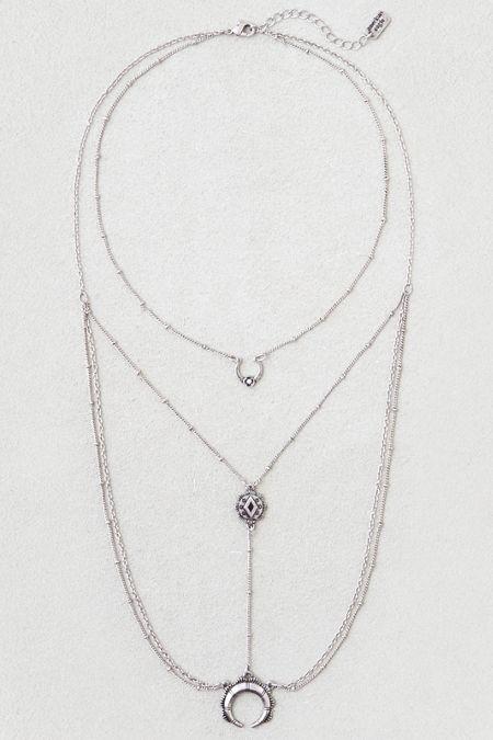 American Eagle Outfitters Ae Triple Charm Layered Necklace