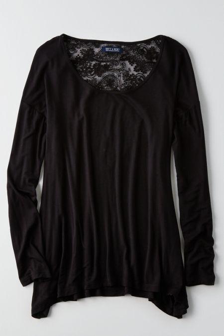 American Eagle Outfitters Ae Lace Back Jegging T-shirt