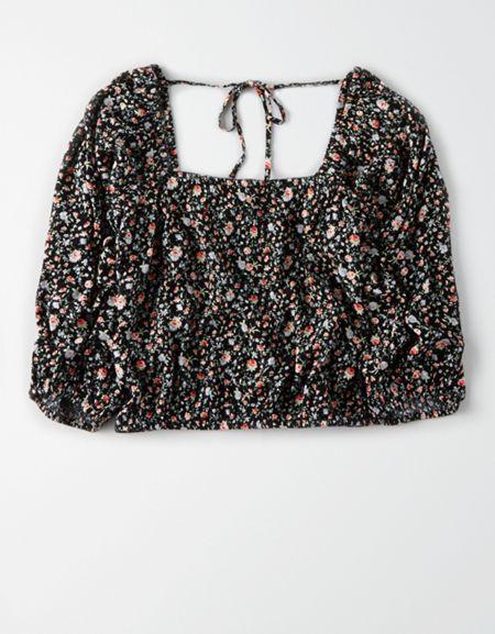 American Eagle Outfitters Ae Cropped Off-the-shoulder Top