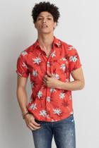 American Eagle Outfitters Ae Palms Resort Short Sleeve Shirt