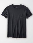 American Eagle Outfitters Ae Embroidered Pocket Tee