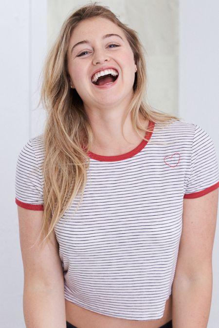 Aerie Graphic Ringer Tee
