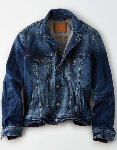 American Eagle Outfitters Ae Dark Wash Denim Jacket