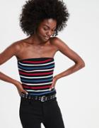 American Eagle Outfitters Ae Multi Stripe Sweater Tube Top
