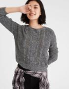 American Eagle Outfitters Ae Mix Stitch Cable Knit Pullover