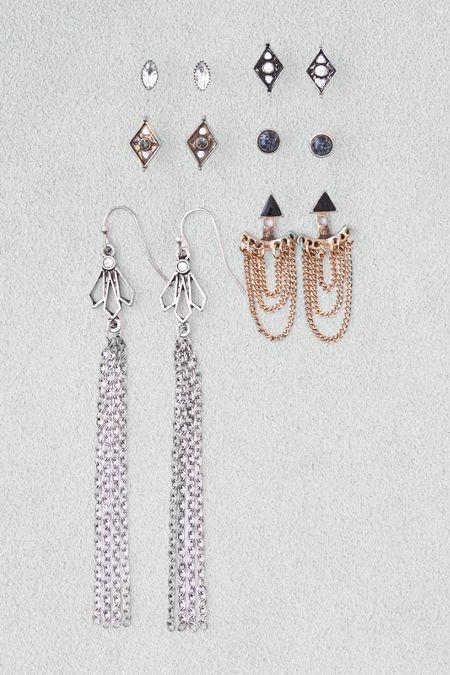 American Eagle Outfitters Ae Ear Jackets & Dangles Mixed Metals 6-pack Earrings