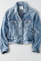 American Eagle Outfitters Ae Acid Washed Denim Jacket