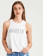 American Eagle Outfitters Ae Burnout Graphic Muscle Tank