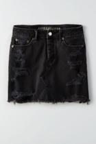 American Eagle Outfitters Ae Vintage Hi-rise Destroyed Denim Skirt