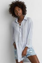 American Eagle Outfitters Ae Lace-up Tunic Shirt