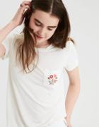 American Eagle Outfitters Ae Soft & Sexy Embroidered Pocket Tee