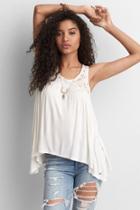 American Eagle Outfitters Ae Embroidered Swing Tank