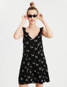 American Eagle Outfitters Ae Ruffle Neck V-neck Dress