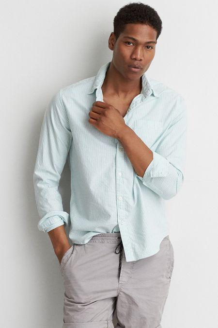 American Eagle Outfitters Ae Stripe Oxford Shirt