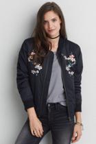 American Eagle Outfitters Ae Embroidered Bomber Jacket