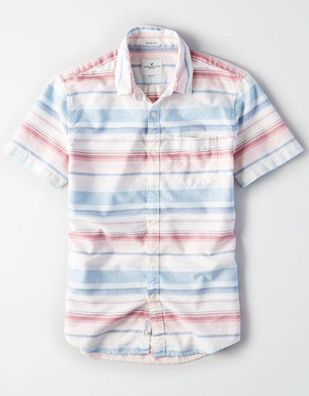 American Eagle Outfitters Ae Short Sleeve Striped Shirt